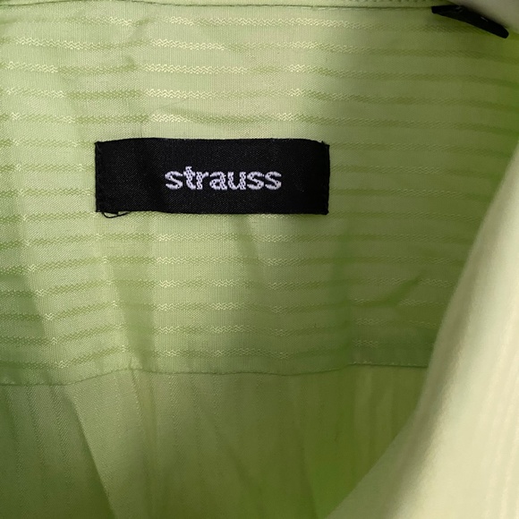Strauss Long Sleeve Button Down Dress Shirt Size L - Picture 8 of 16